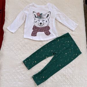 Long sleeve shirt and leggings, 2T, Old Navy